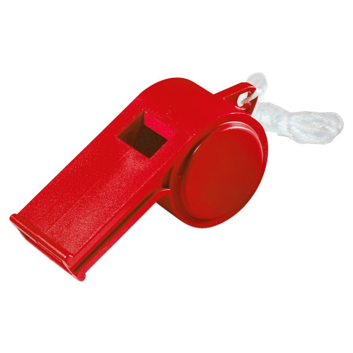 Trillerpfeife Sport, mit Kordel, uni-colour - standard-rot-875