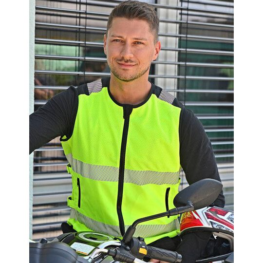 Hi-Vis Mesh Motorcycle Safety Vest “Naxos” - signal yellow-796