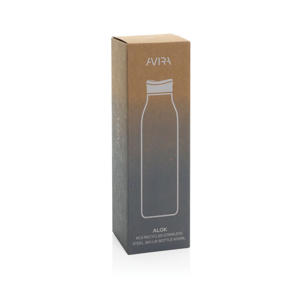 Avira Alok 360 Klick-Wasserflasche aus RCS rec. Stahl, 600ml - silber-149