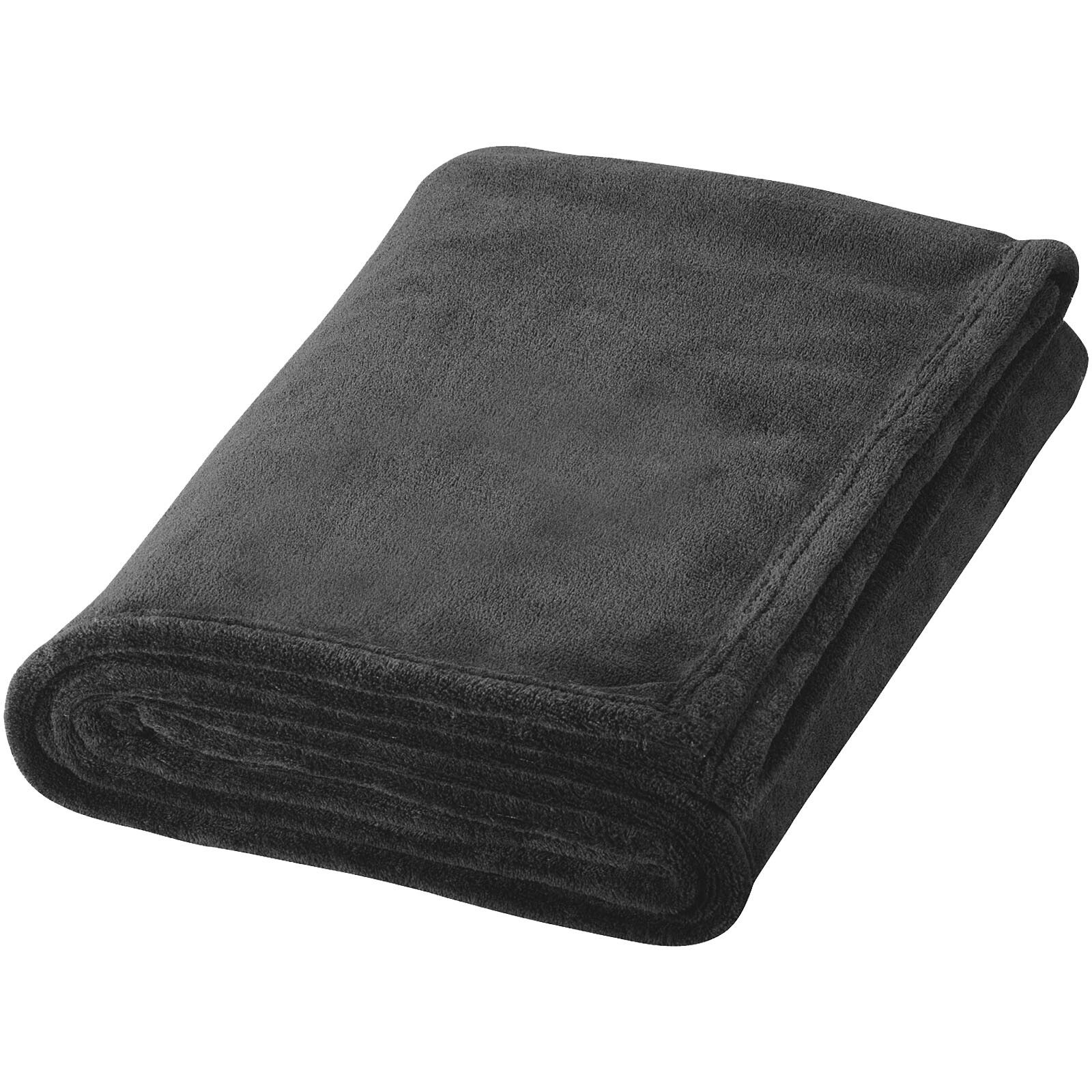 Bay Plaid-Decke aus extraweichem Coral-Fleece - schwarz-428
