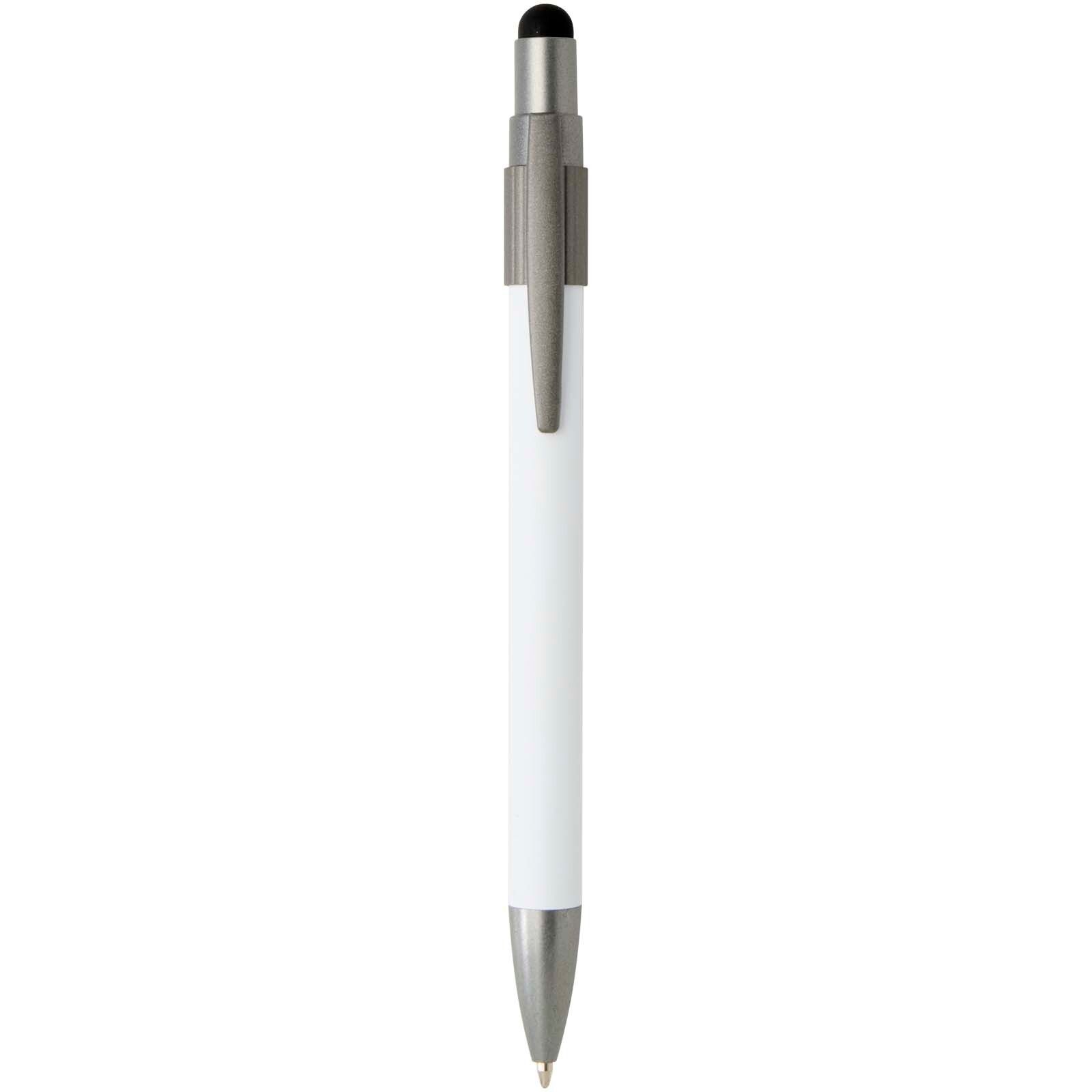 Rill RCS recycelter Kugelschreiber mit Stylus und Fidget Spinner (schwarze Mine) - weiss-28