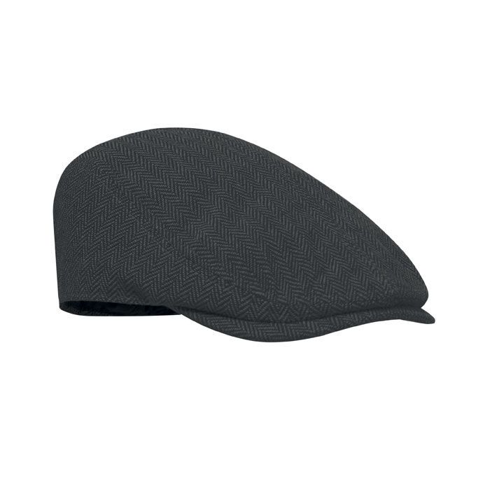 Newsboy-Kappe 335 g/m² BLIND PEAK - schwarz-90