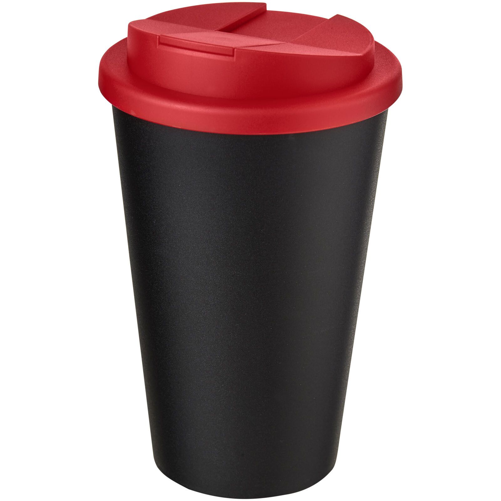 Americano 350 ml Isolierbecher mit auslaufsicherem Schraubverschluss - schwarz -  rot-441