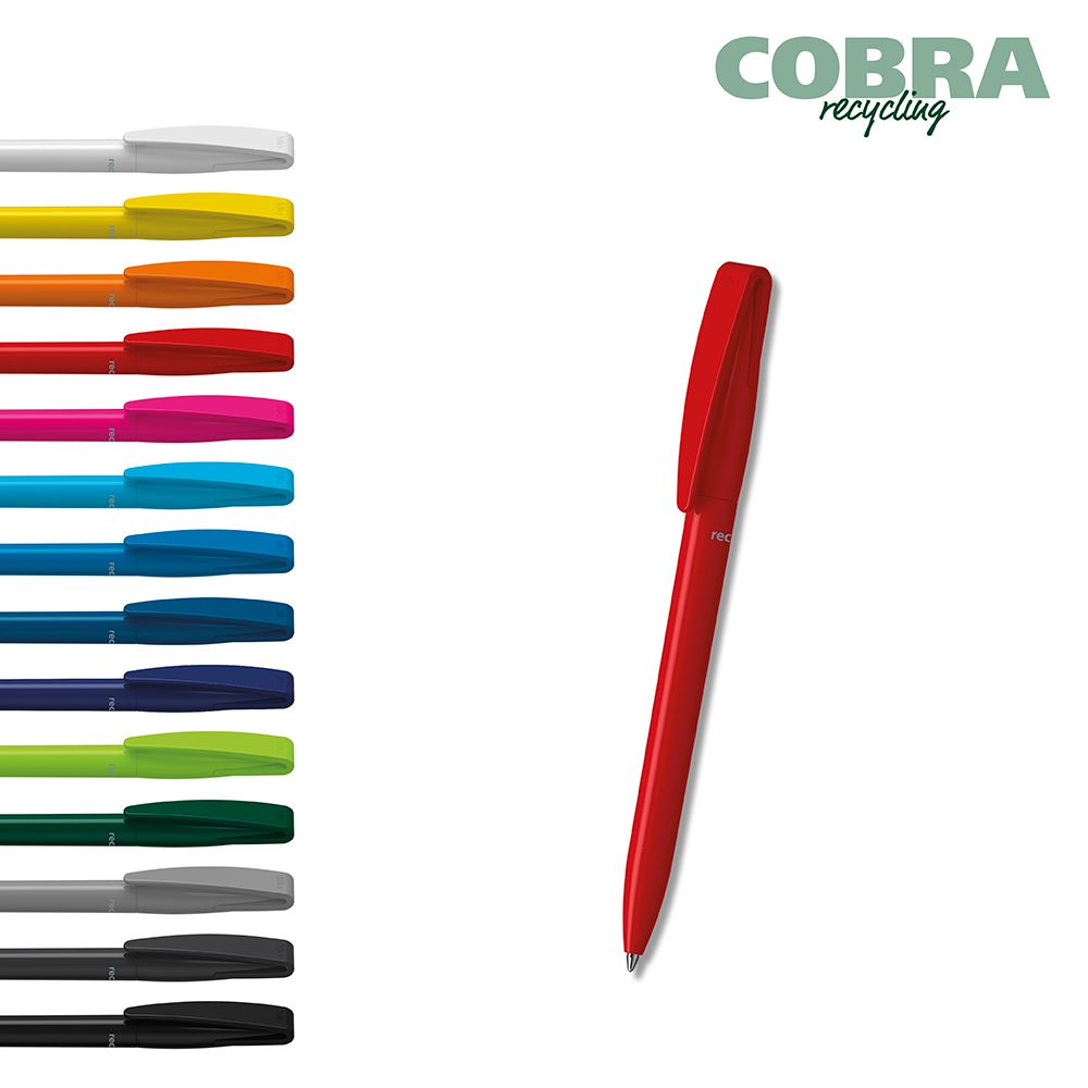Drehkugelschreiber Cobra recycling - rot-355