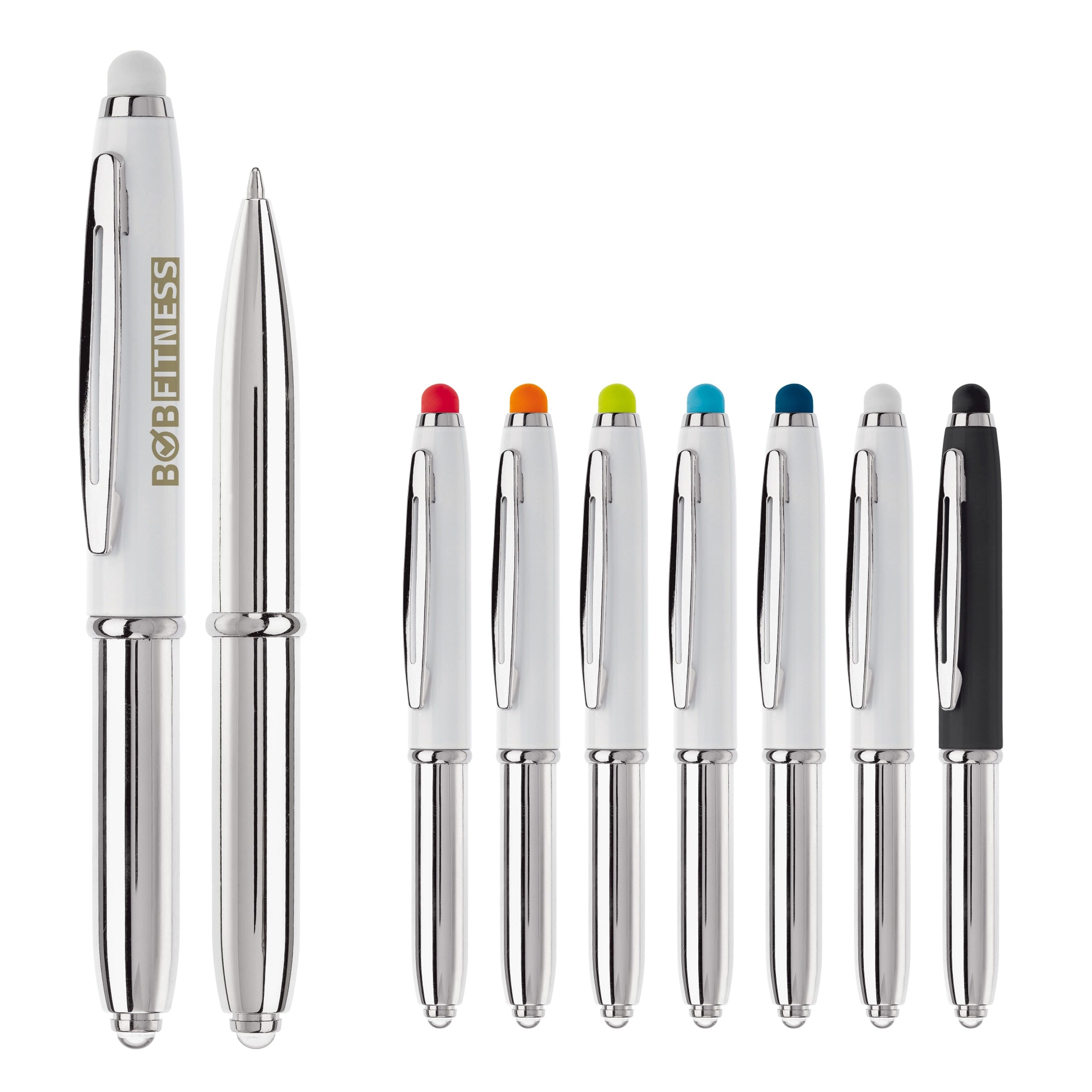 Stylus Kugelschreiber Shine - weiss  -  rot-96