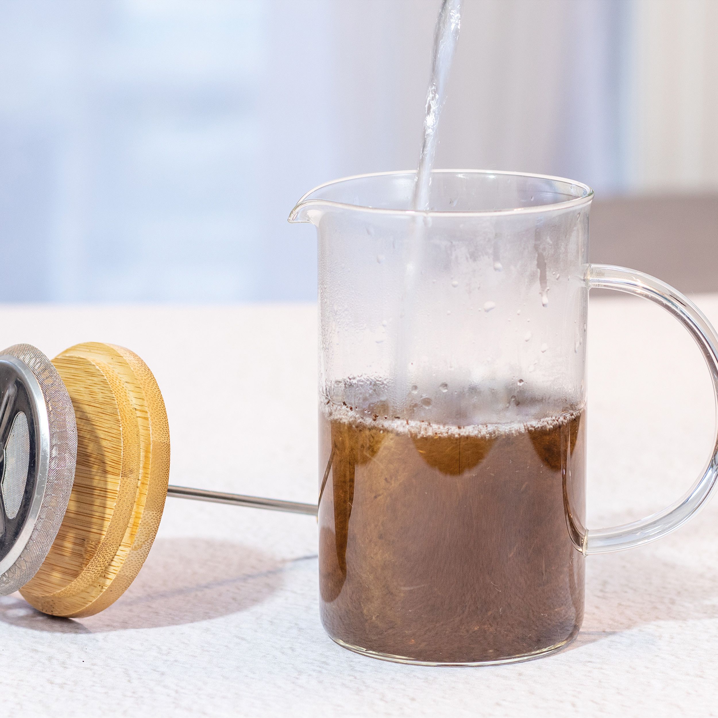 Kaffee- oder Teezubereiter aus Glas  - transparent-286