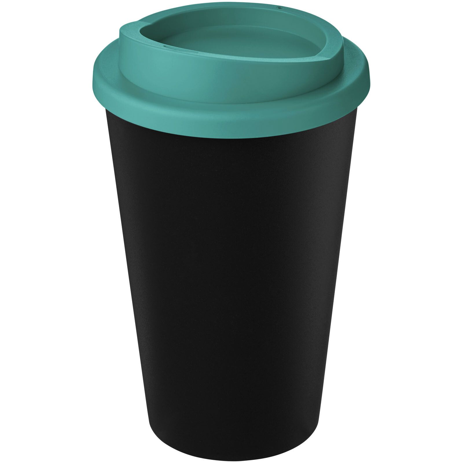 Americano Eco 350 ml recycelter Becher - schwarz -  aquablau-826