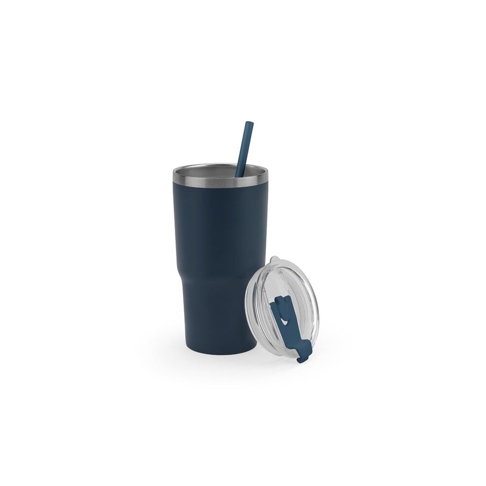 JOYNER M Kompakter Reisebecher aus Edelstahl (91 % recycelt) 600 ml - dunkelblau-539