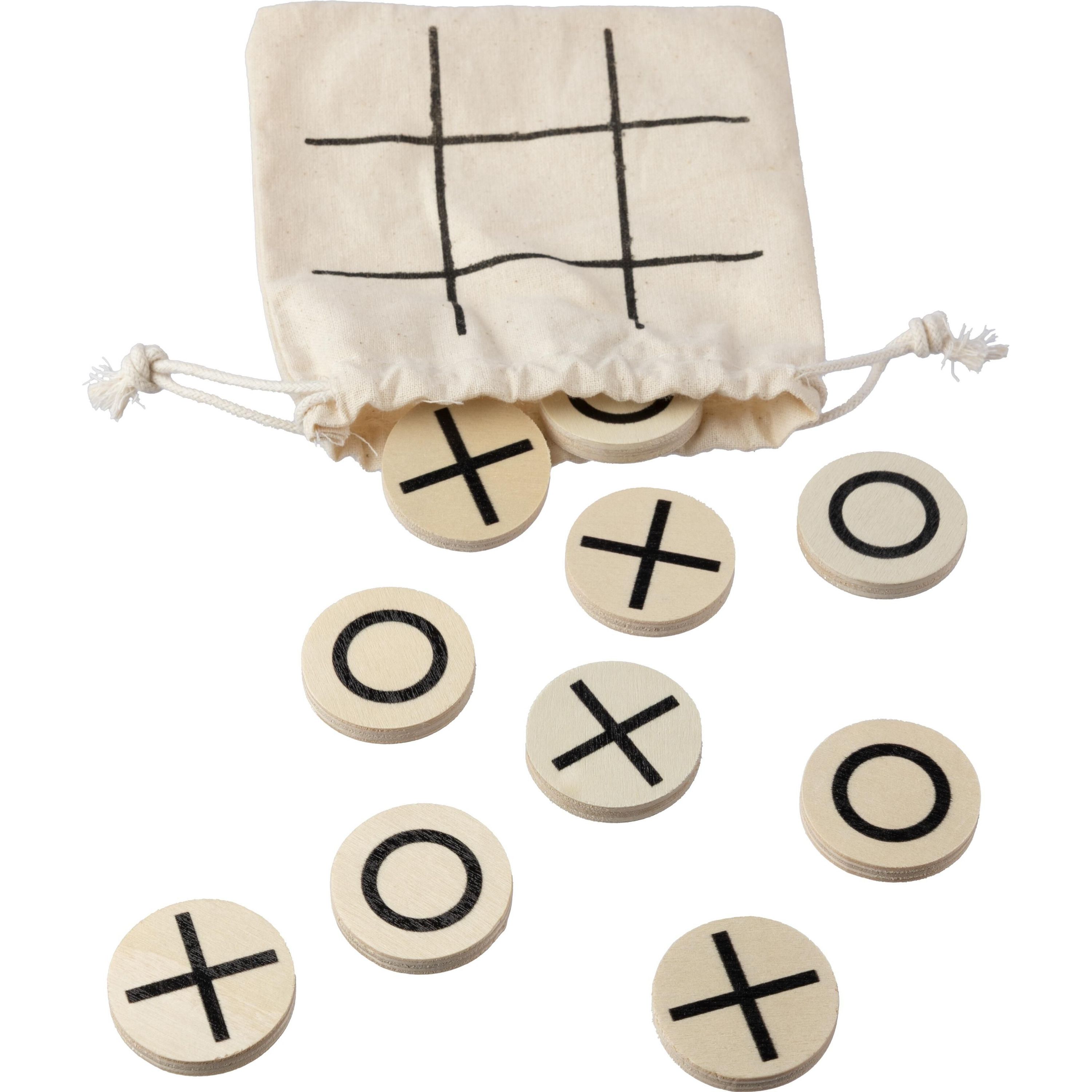 Natürliches Holz-Tic-Tac-Toe-Spiel Waltraud  - khaki-49