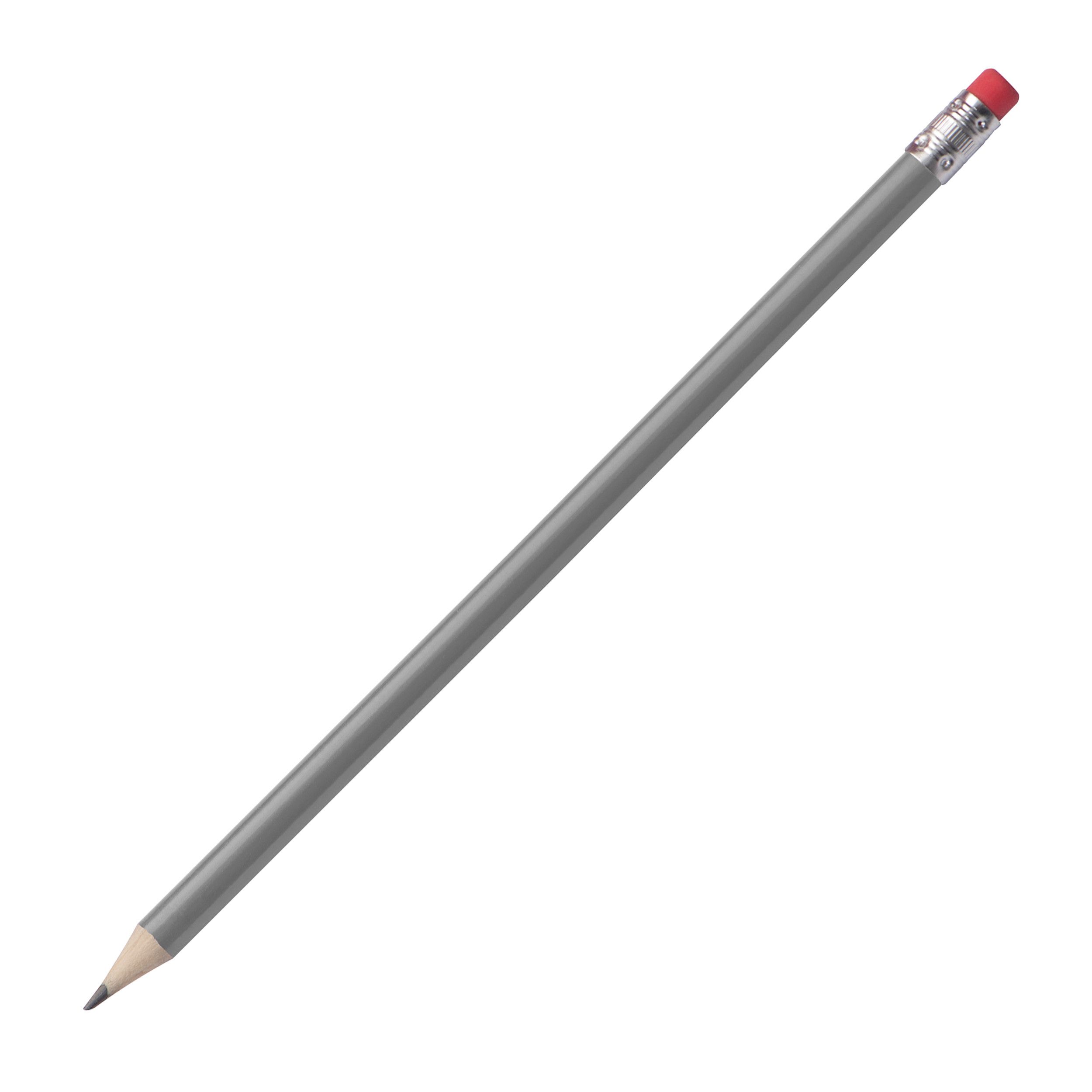 Bleistift mit Radiergummi Hickory - silbergrau-268