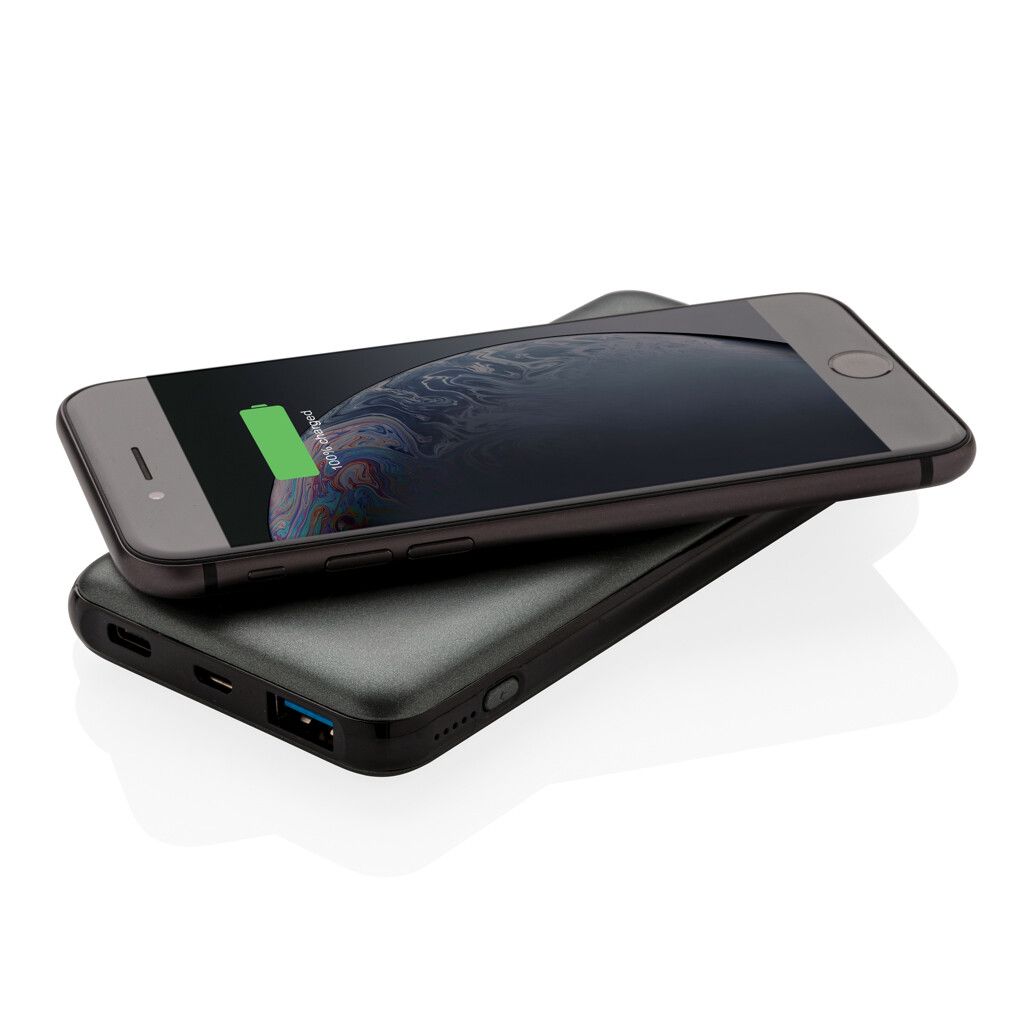 10.000 mAh FastCharging 10W Wireless Powerbank mit PD - grau-640