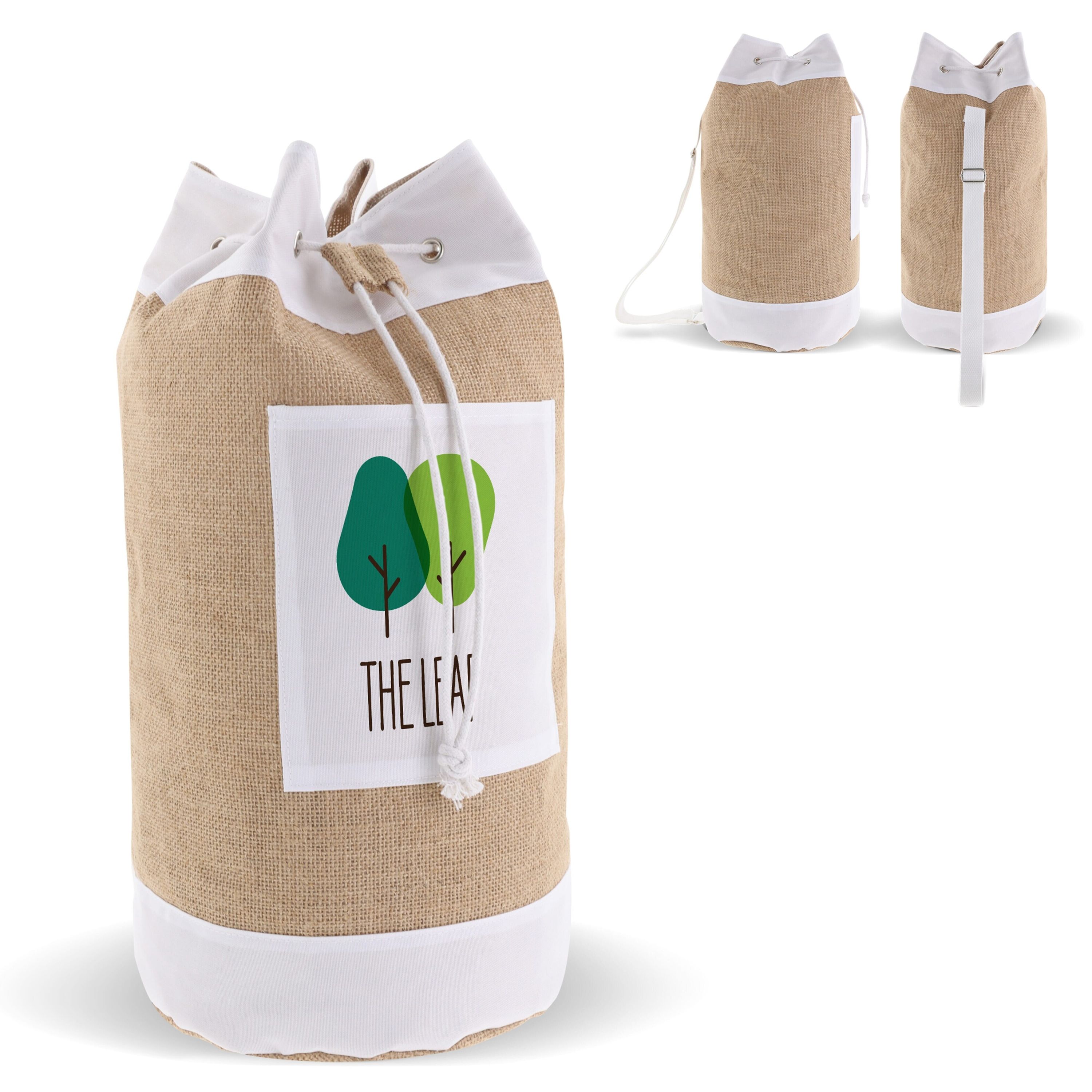 Seesack aus Baumwolle und Jute - natur-994