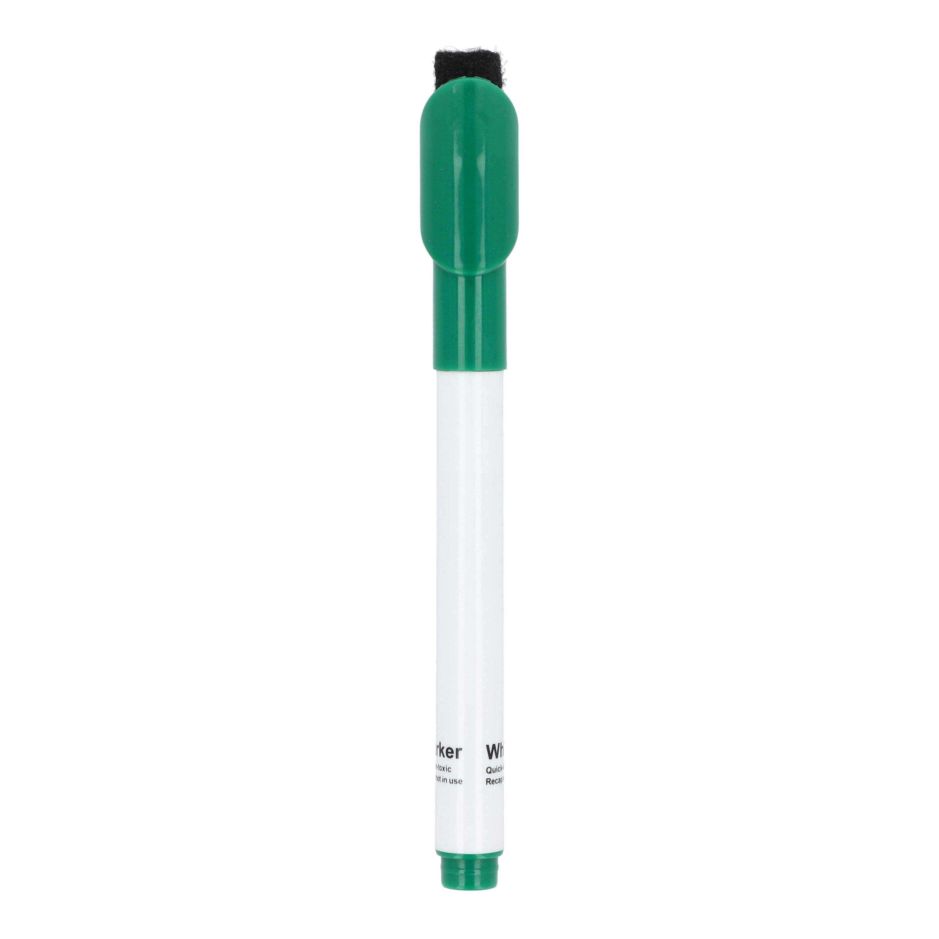 Whiteboard-Marker mit Magnet und Wischer - grün-625