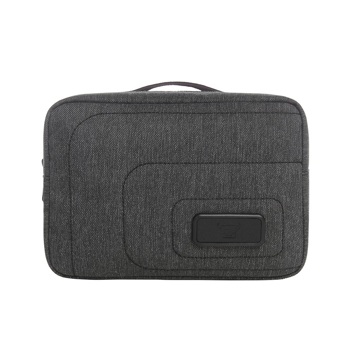 Reißverschluss-Tasche FRAME - schwarz-grau meliert-867