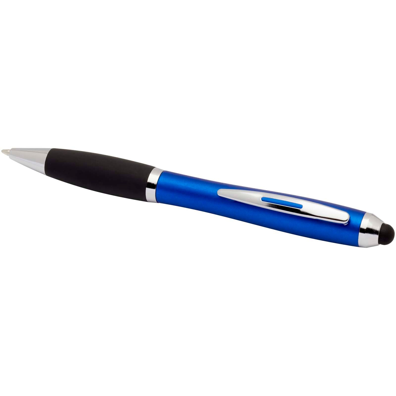 Nash RCS Stylus Kugelschreiber aus recyceltem Kunststoff mit farbigem Schaft und schwarzem Griff (blaue Tinte) - royalblau-124