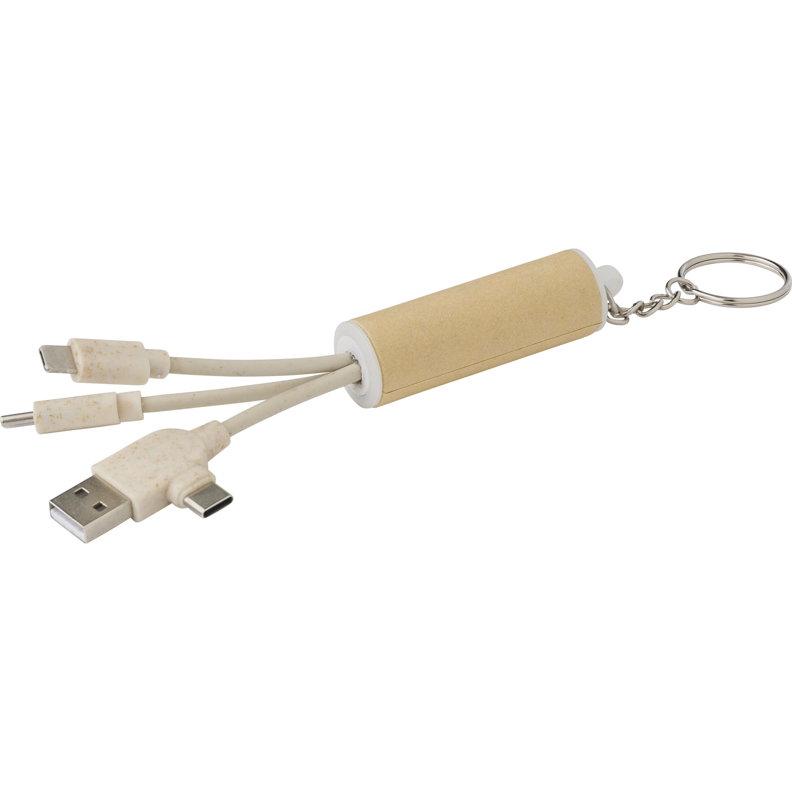 USB-Ladegerät Schlüsselanhänger Tyson - braun-412