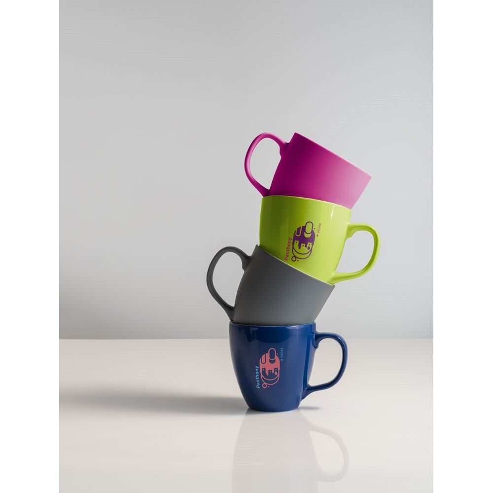 PANTHONY MAT Becher aus Hydroglasur-Porzellan 450 ml Fassungsvermögen - blau-282