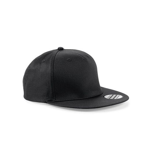 5 Panel Snapback Rapper Cap - black-491