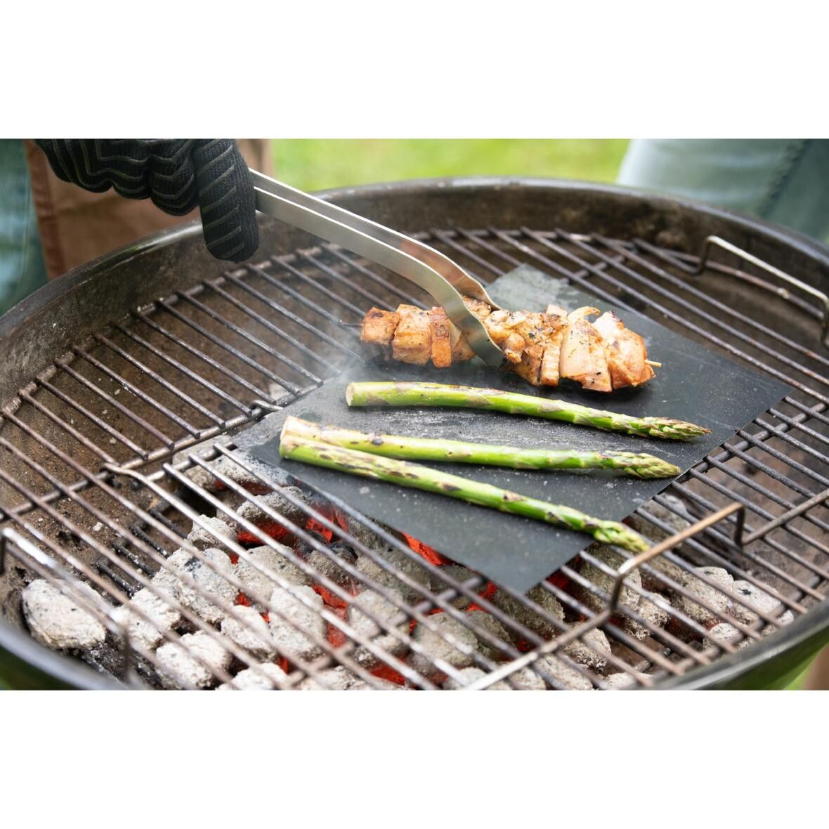 Grillmatte BBQ, 2er Set - schwarz-447