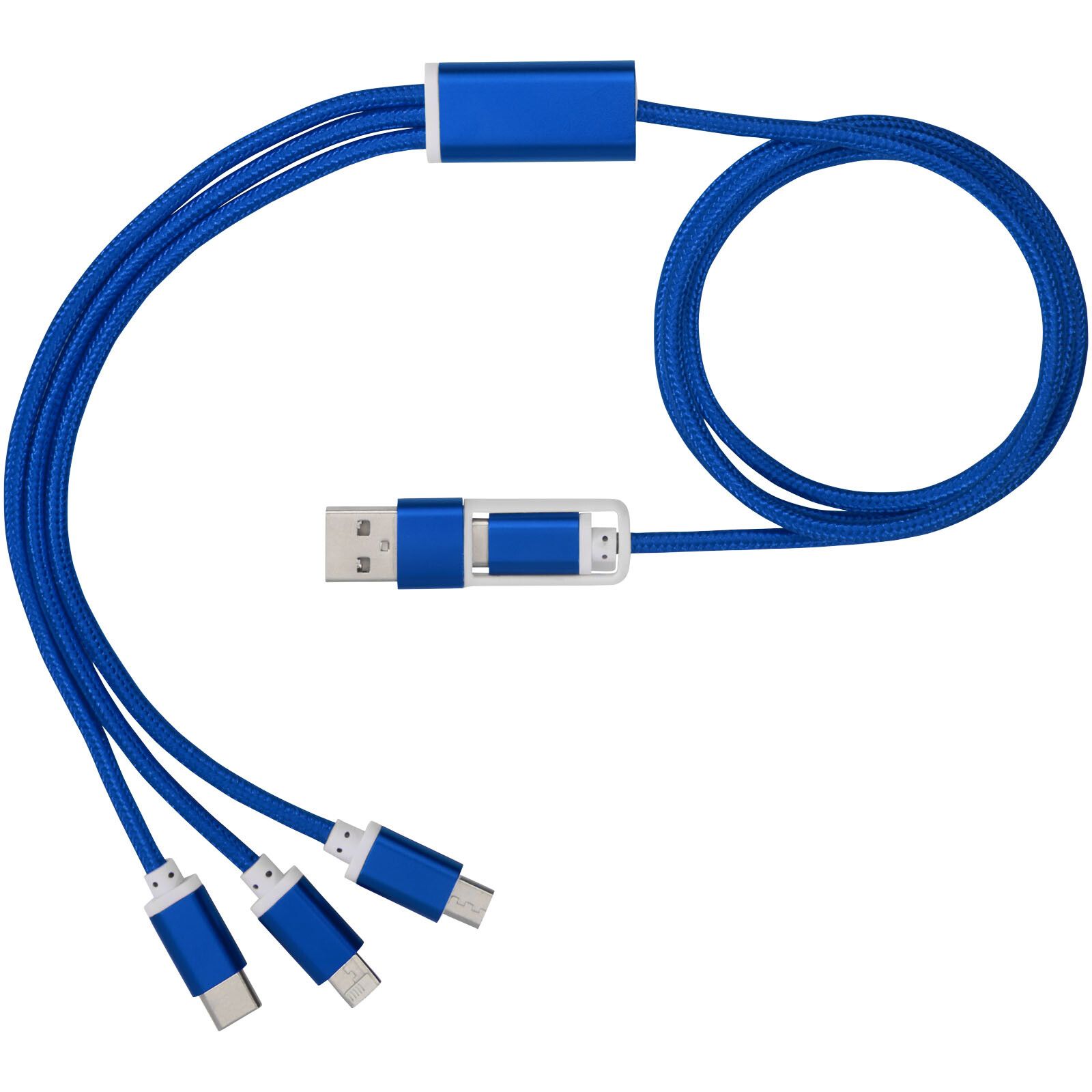 Versatile 5-in-1-Ladekabel - royalblau-136