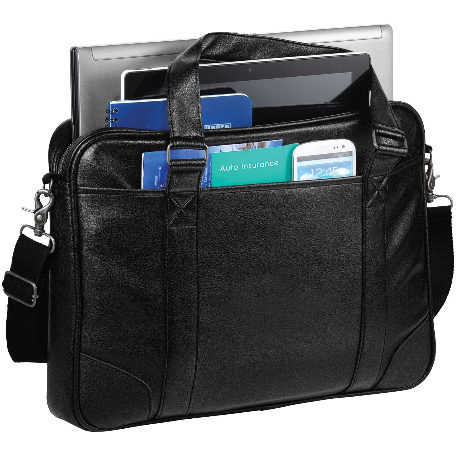 Oxford 15,6" schmale Laptop Konferenztasche 5L - schwarz-26