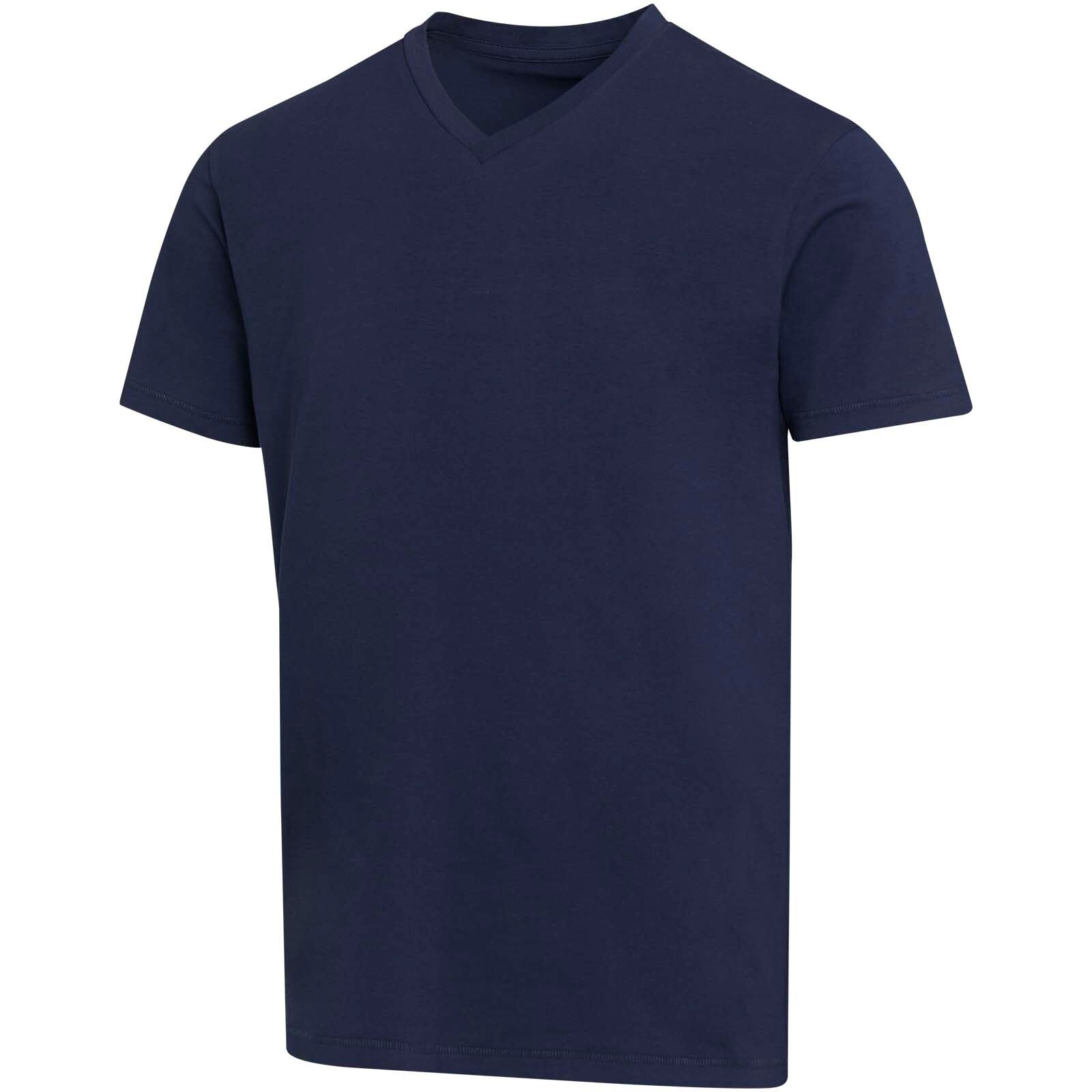 Balfour 200 g/m² Kurzärmeliges T-Shirt V-Ausschnitt Bio Baumwolle (OCS), unisex - navy-612