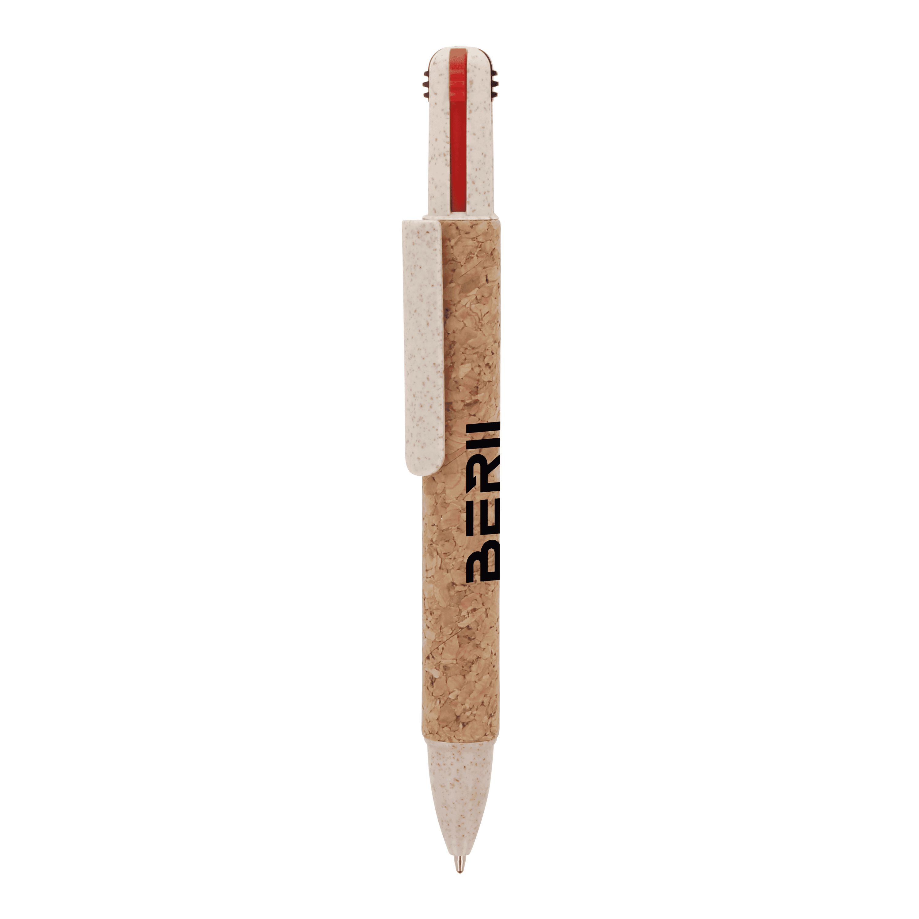 Kugelschreiber 4-Farben-Kork - natur-112