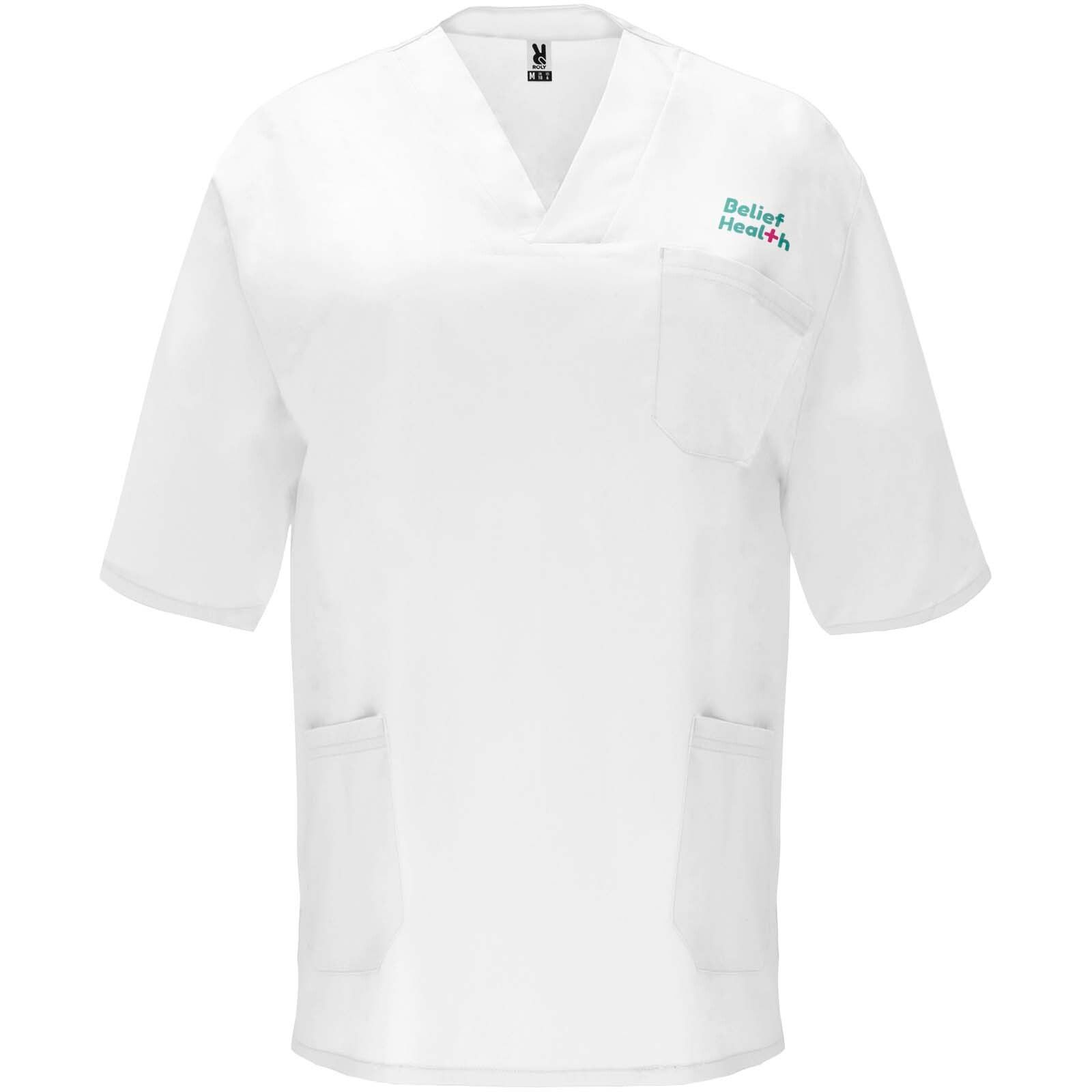 Panacea Kurzärmeliges Arbeitshemd, 160 g/m2, unisex  - weiss-201