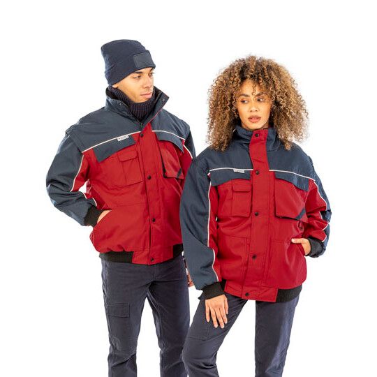 Zip Sleeve Heavy Duty Jacket - grey - black-664
