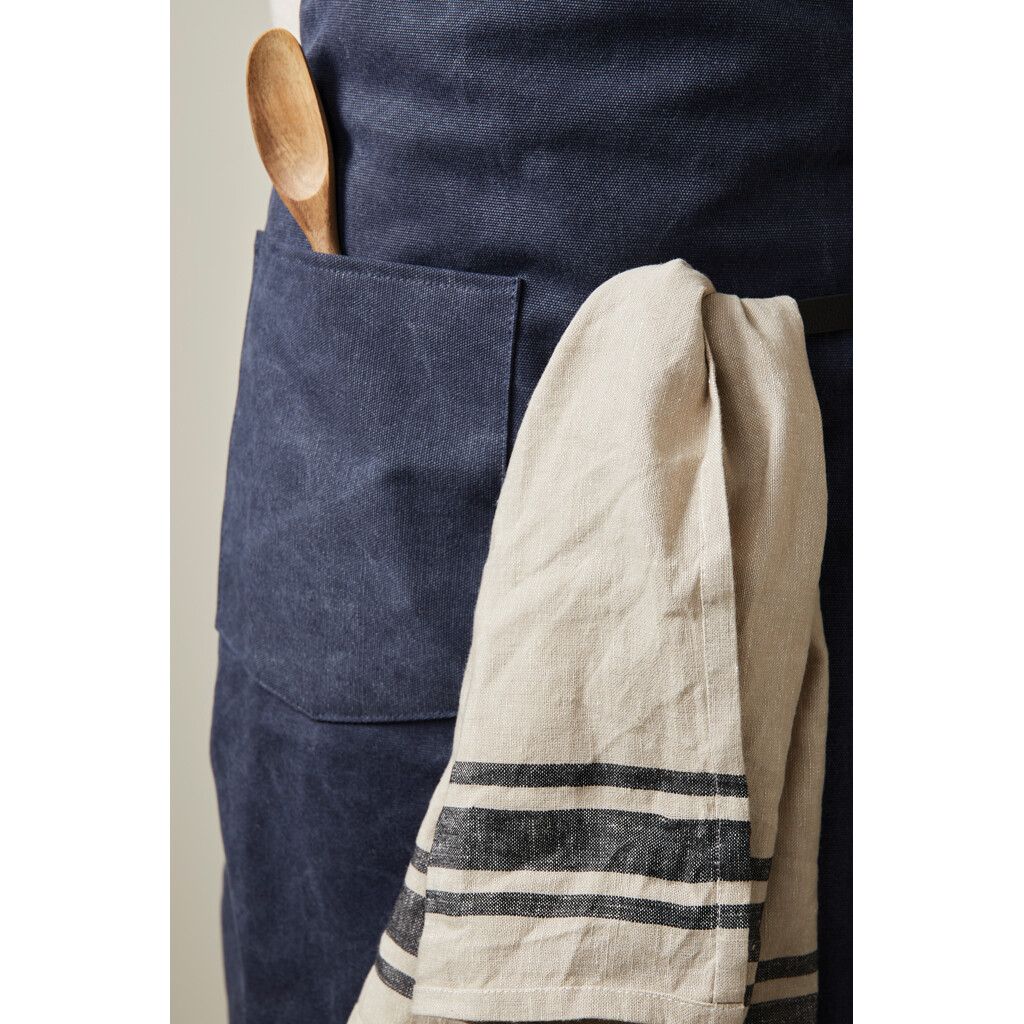 VINGA Tome Schürze aus GRS recyceltem Canvas - navy blau-290