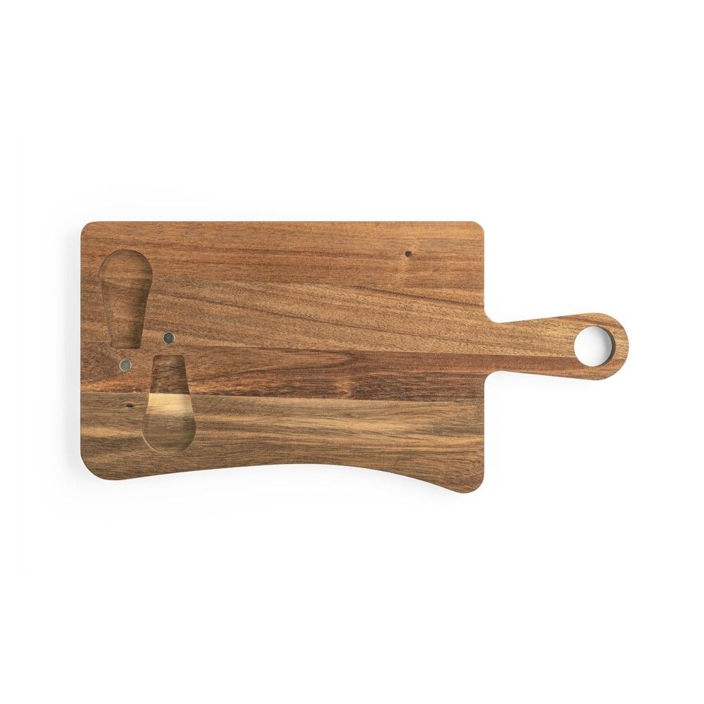 CASSIA Käsebrett aus Akazienholz mit Griff, FSC™-zertifiziertes Material - natur - dunkel-491