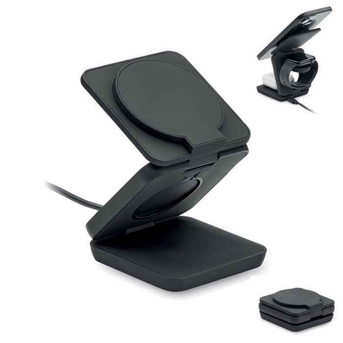 3in1 faltbare Ladestation NETICA - schwarz-787