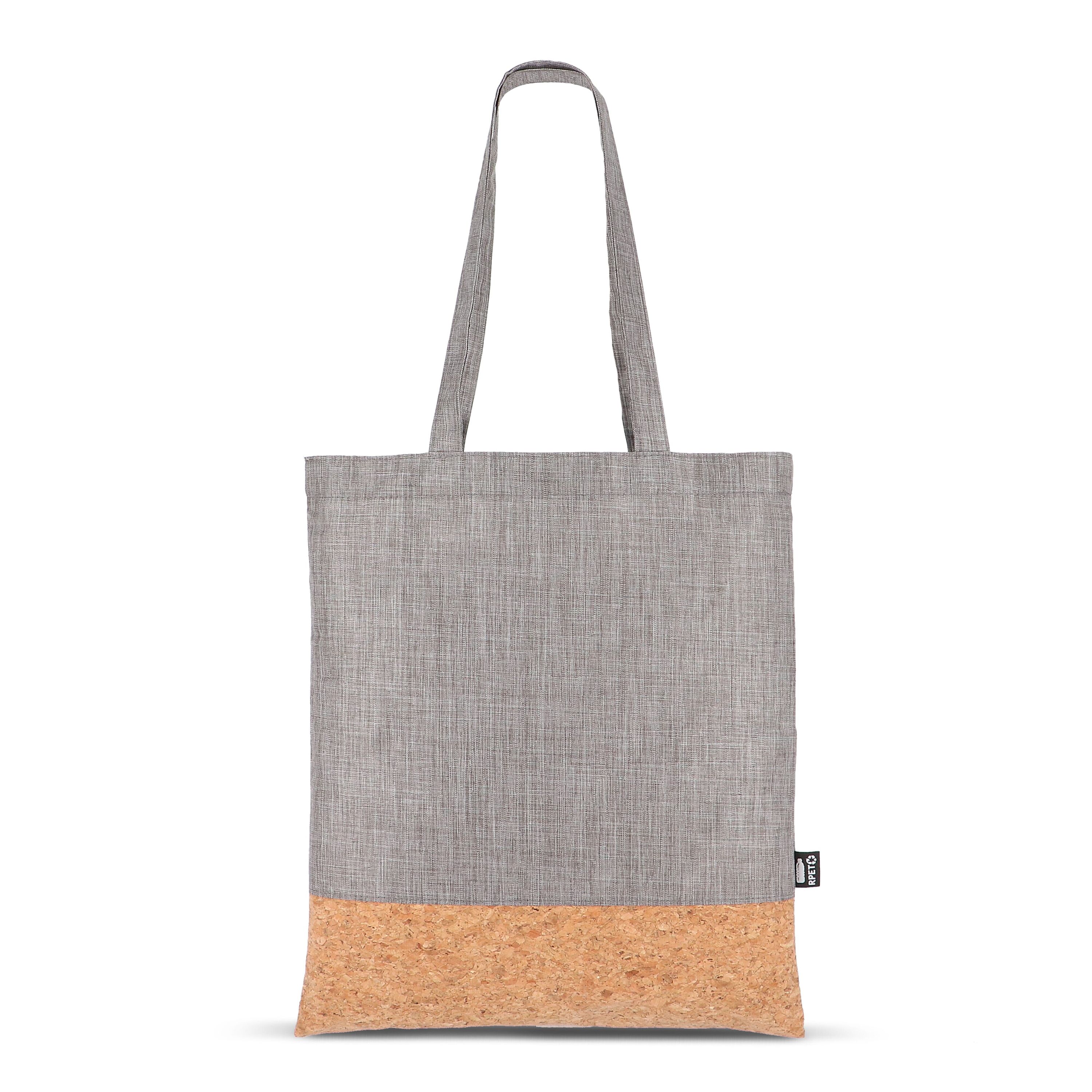 Tragetasche R-PET & Kork 35 x 40cm - grau-463