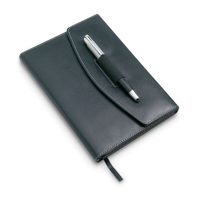 Portfolio mit Kugelschreiber NOVA - schwarz-166
