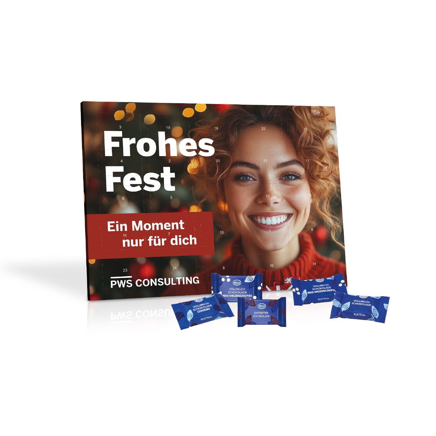 Tisch-Adventskalender mit Klett Fairtrade® Schokolade-121
