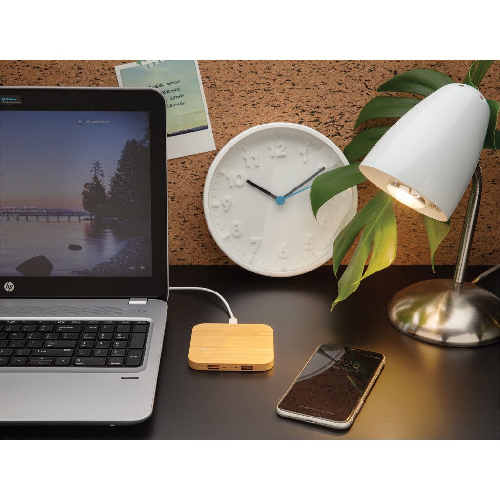 5W-Wireless-Charger aus Bambus mit USB - braun-139