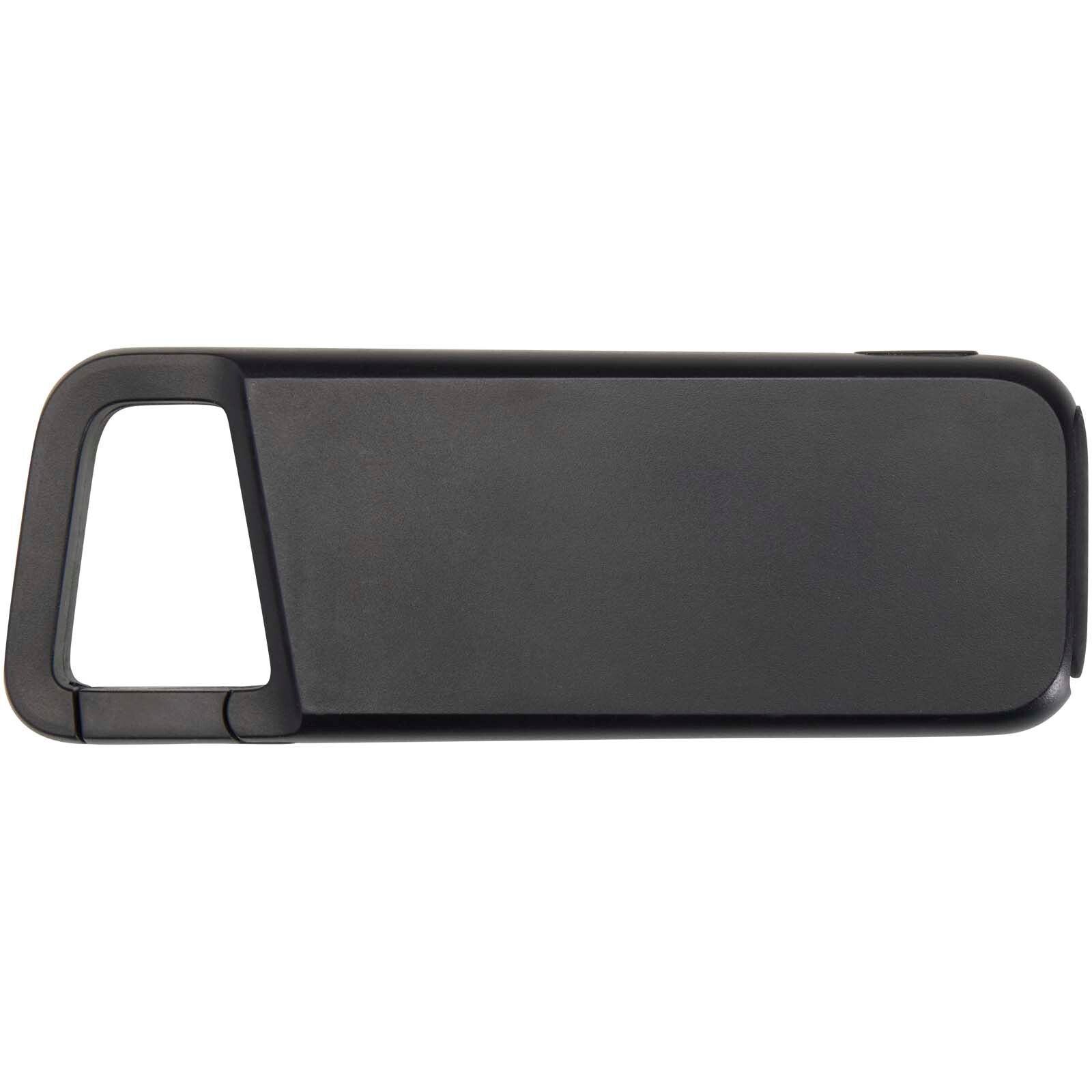 Alkes 12 W 5.000 mAh wasserfeste Powerbank aus recyceltem Kunststoff mit Karabinerhaken - schwarz-342