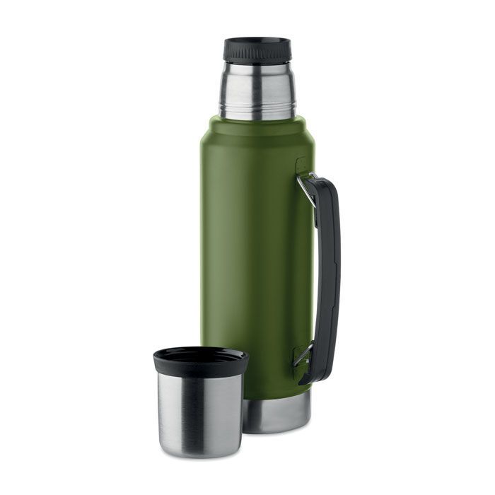 Doppelwandige Flasche 1L NYIMA - dunkelgrün-345
