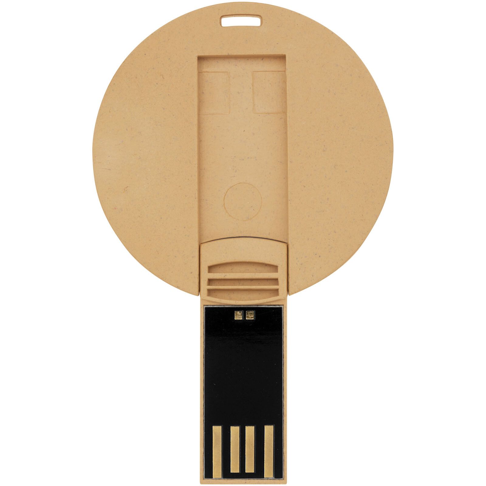 Runder ausklappbarer USB Stick - Kraftpapier - 8 GB-575
