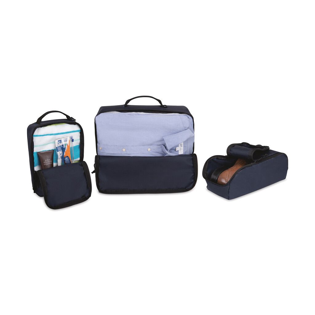 Renew AWARE™ rPET 3-teiliges Packing-Cube-Set - navy blau-115