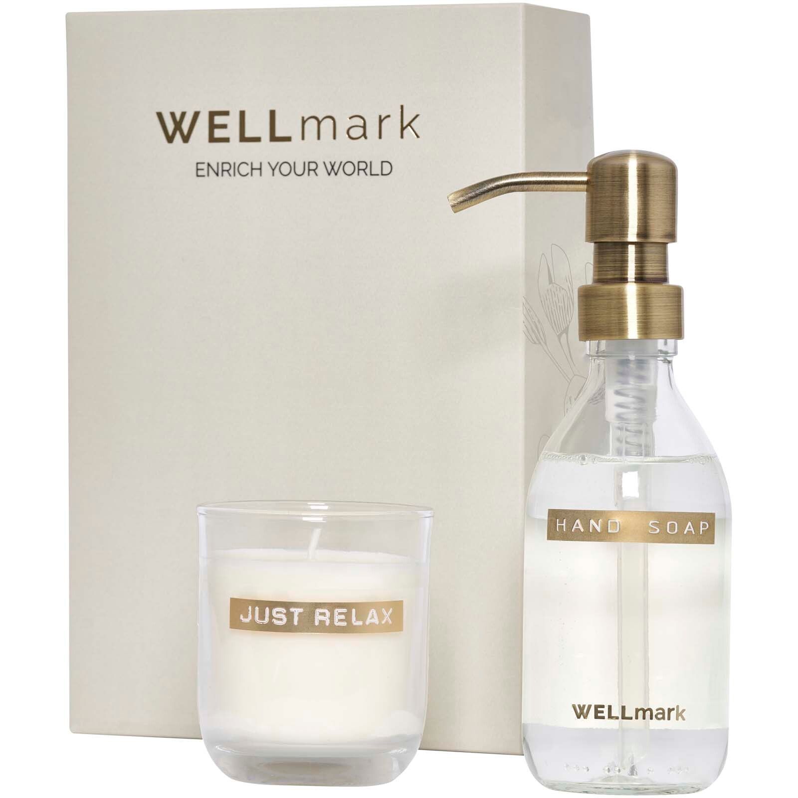 Wellmark Discovery 250 ml Handseifenspender und 150 g Duftkerze im Set - weiss-966