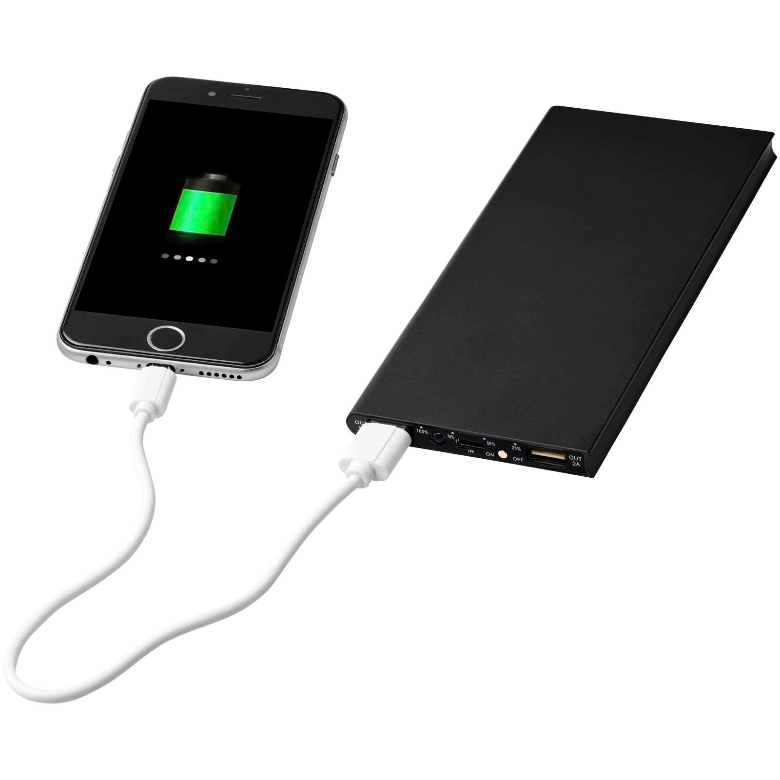 Plate 8000 mAh Aluminium-Powerbank - schwarz-442