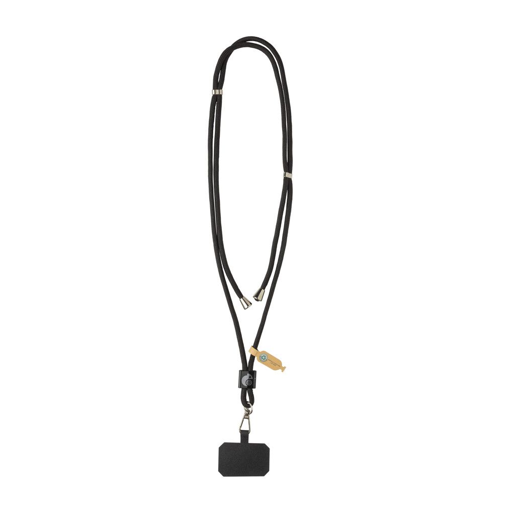 CarryLoop verstellbares Handyband aus RCS rec. PET - schwarz-698