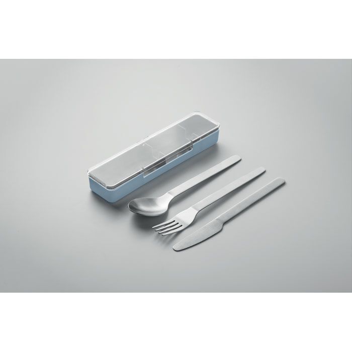 Besteck-Set Edelstahl MESTECK - babyblau-777