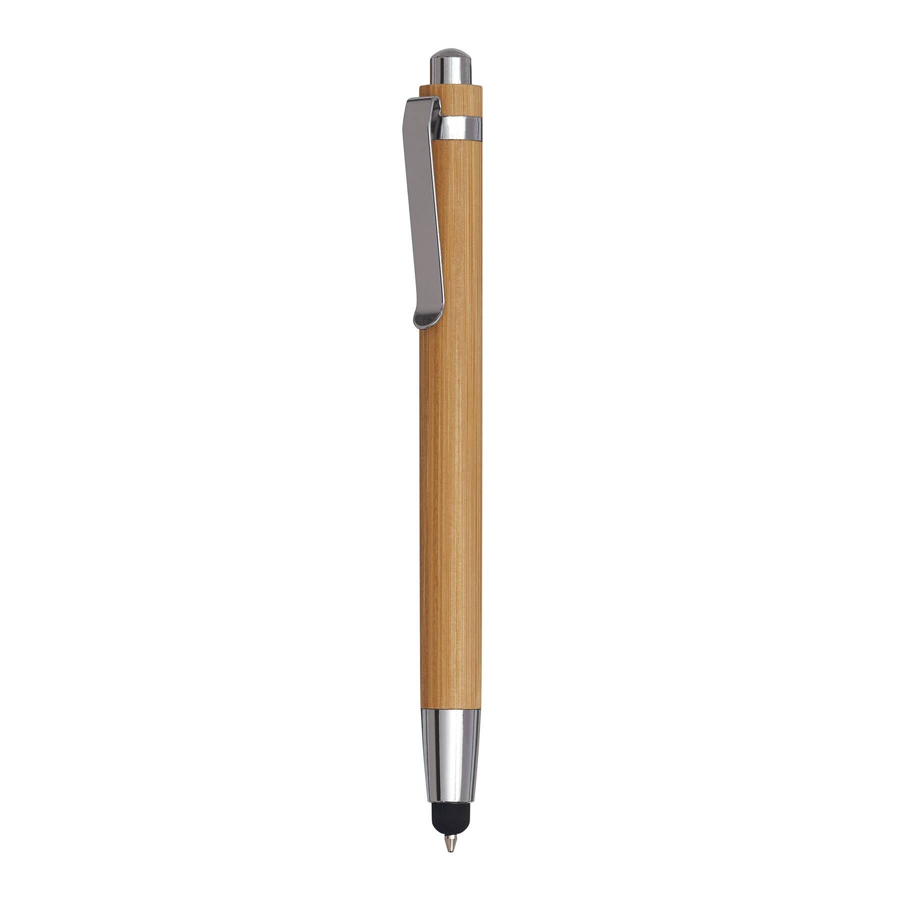 Kugelschreiber TOUCH BAMBOO - braun - silber-720