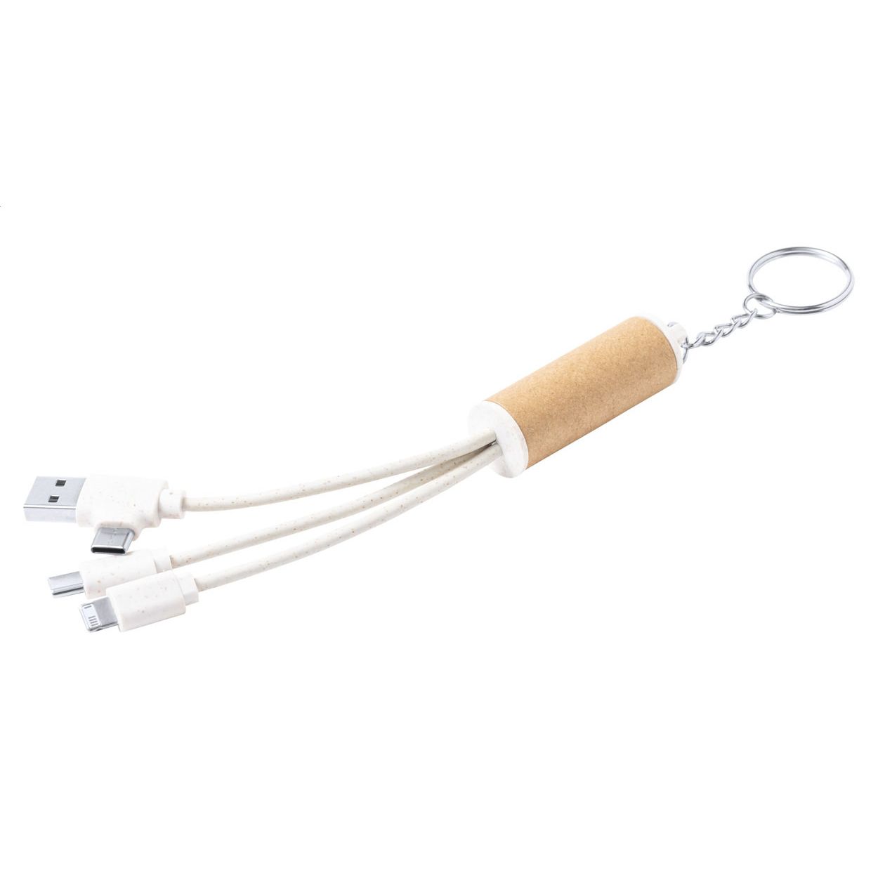 Schlüsselanhänger mit USB-Ladekabel Feildin - natur-287