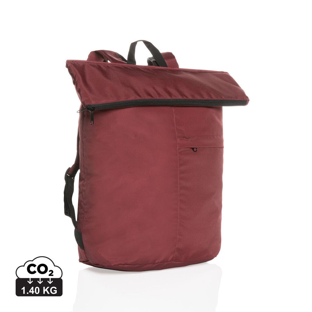 Dillon AWARE™ RPET faltbarer Lightweight-Rucksack - rot-828