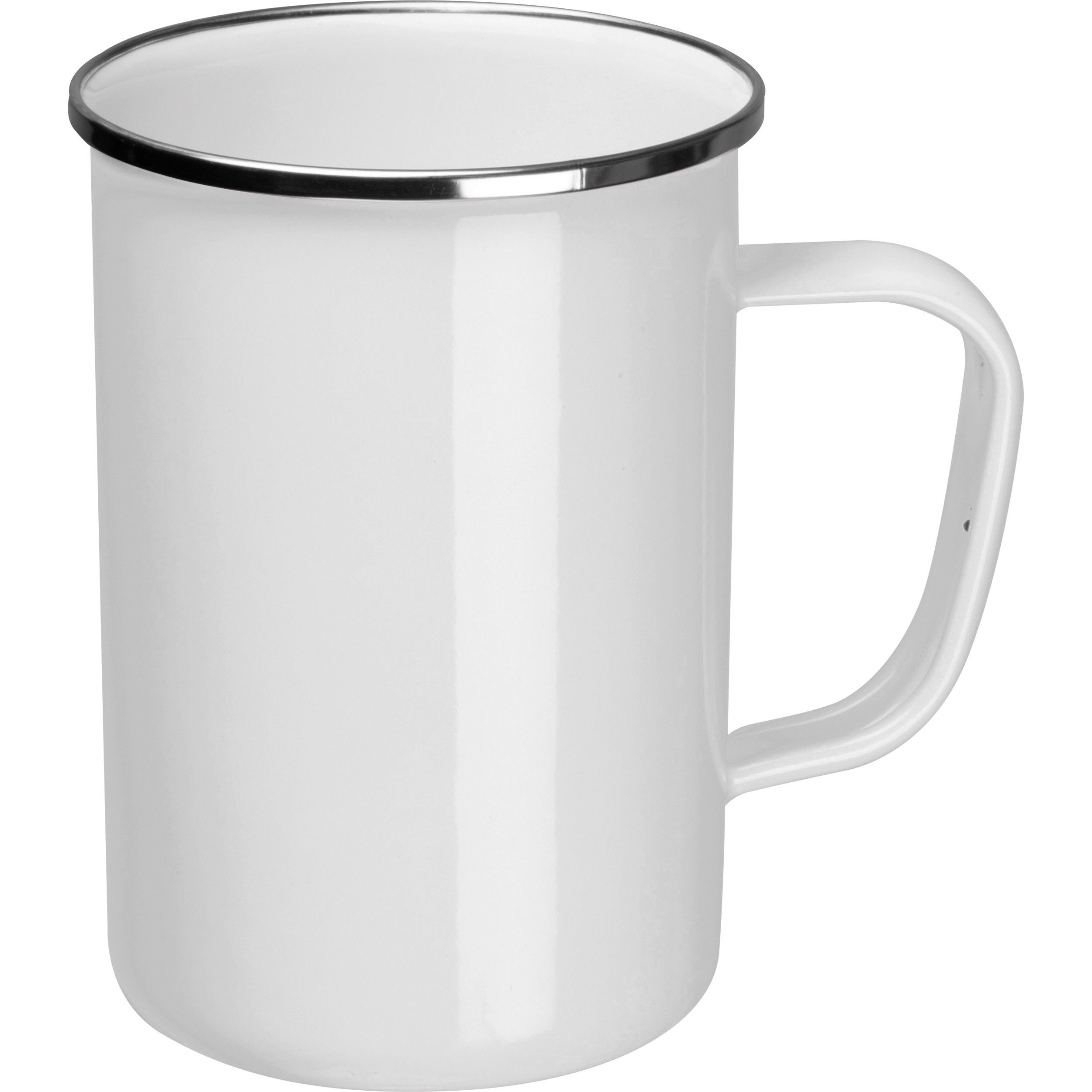 Emaille Tasse - weiß-974