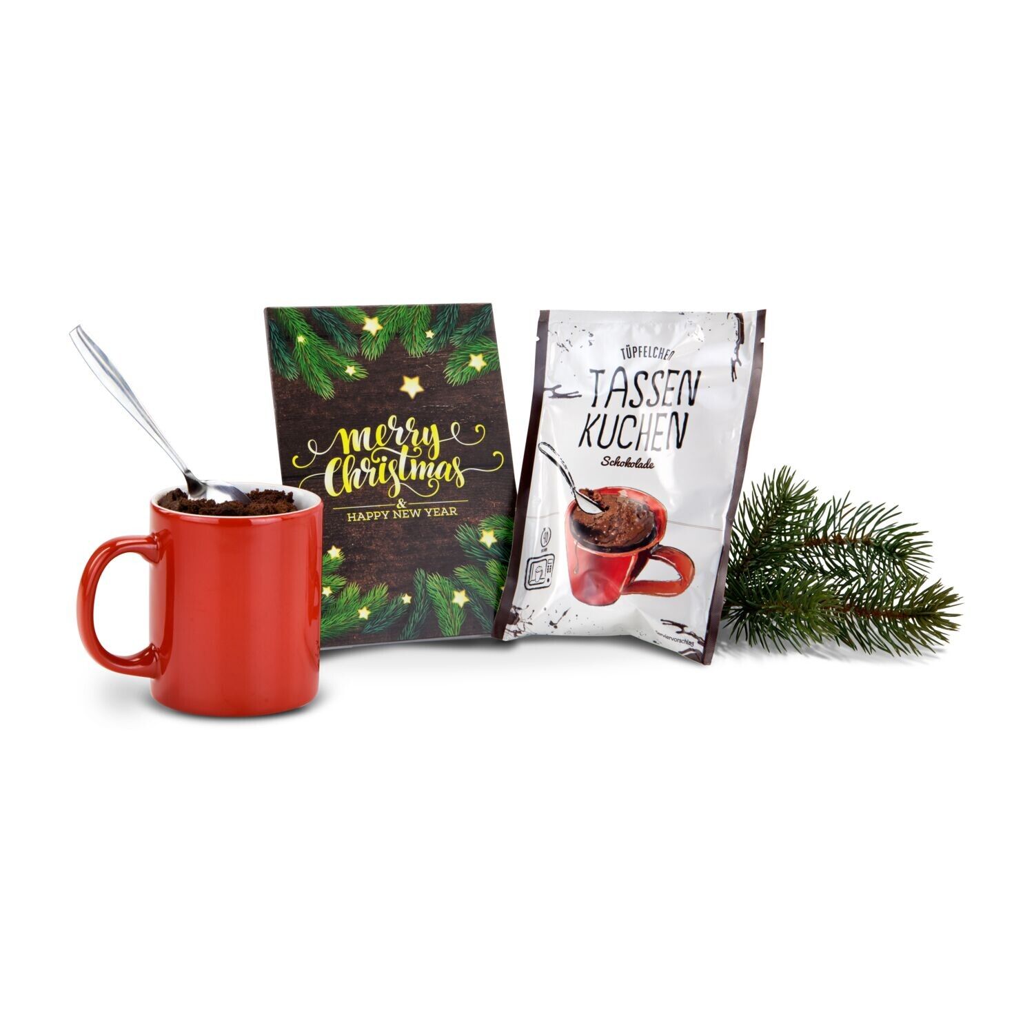 Tassenkuchen Schokolade 70 g, Merry Christmas-360