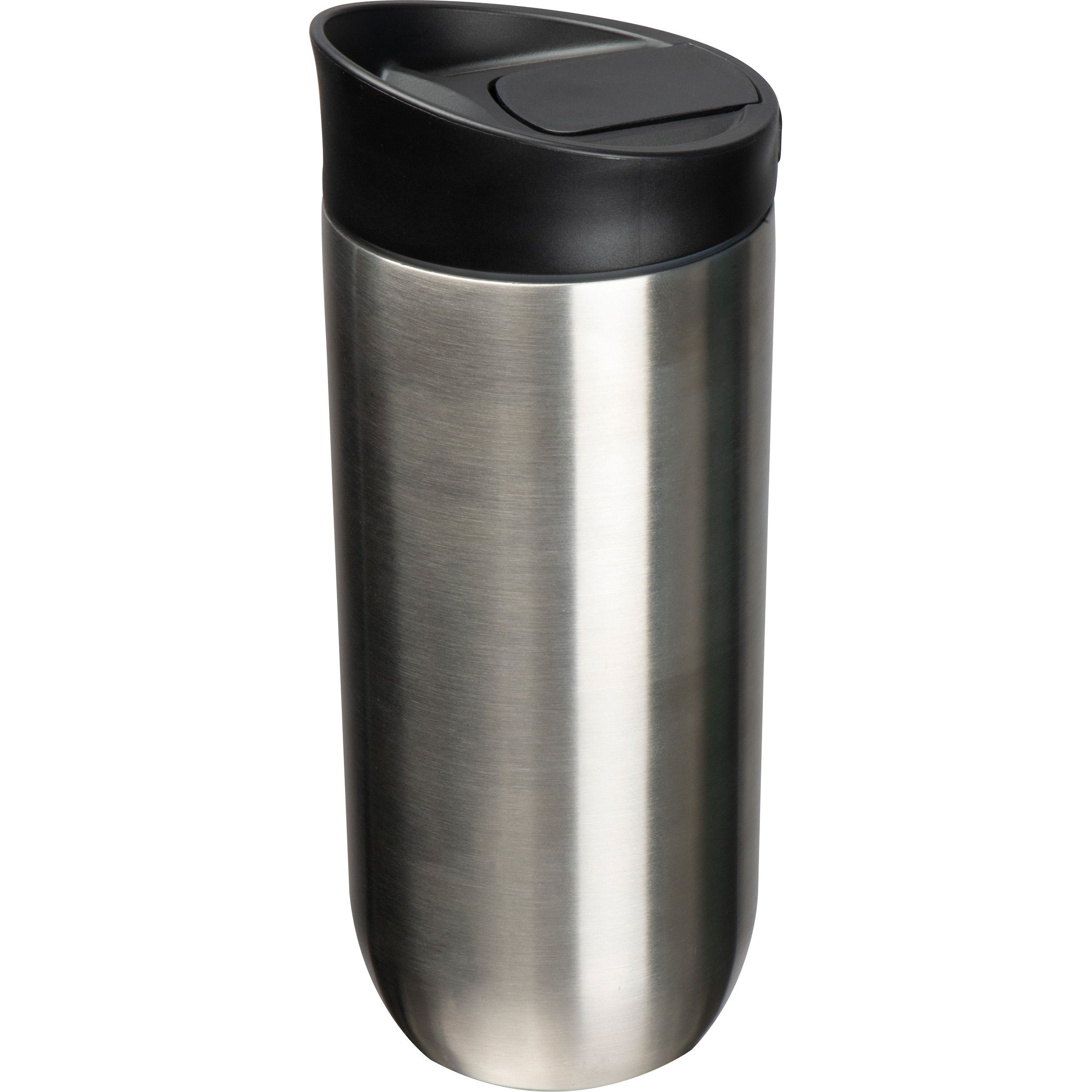 Isolierbecher 500ml mit Push-Button Verschluss - silbergrau-352